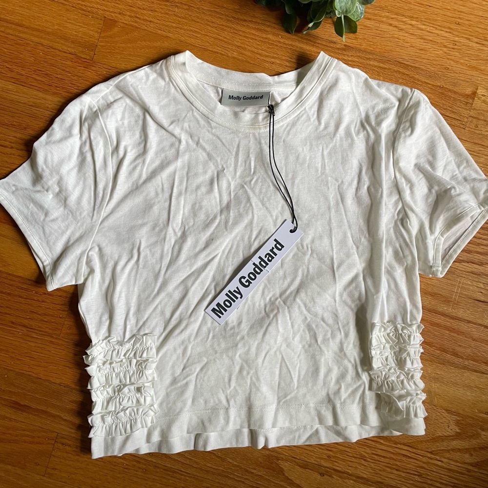 Molly Goddard ruffle T-shirt crop top
